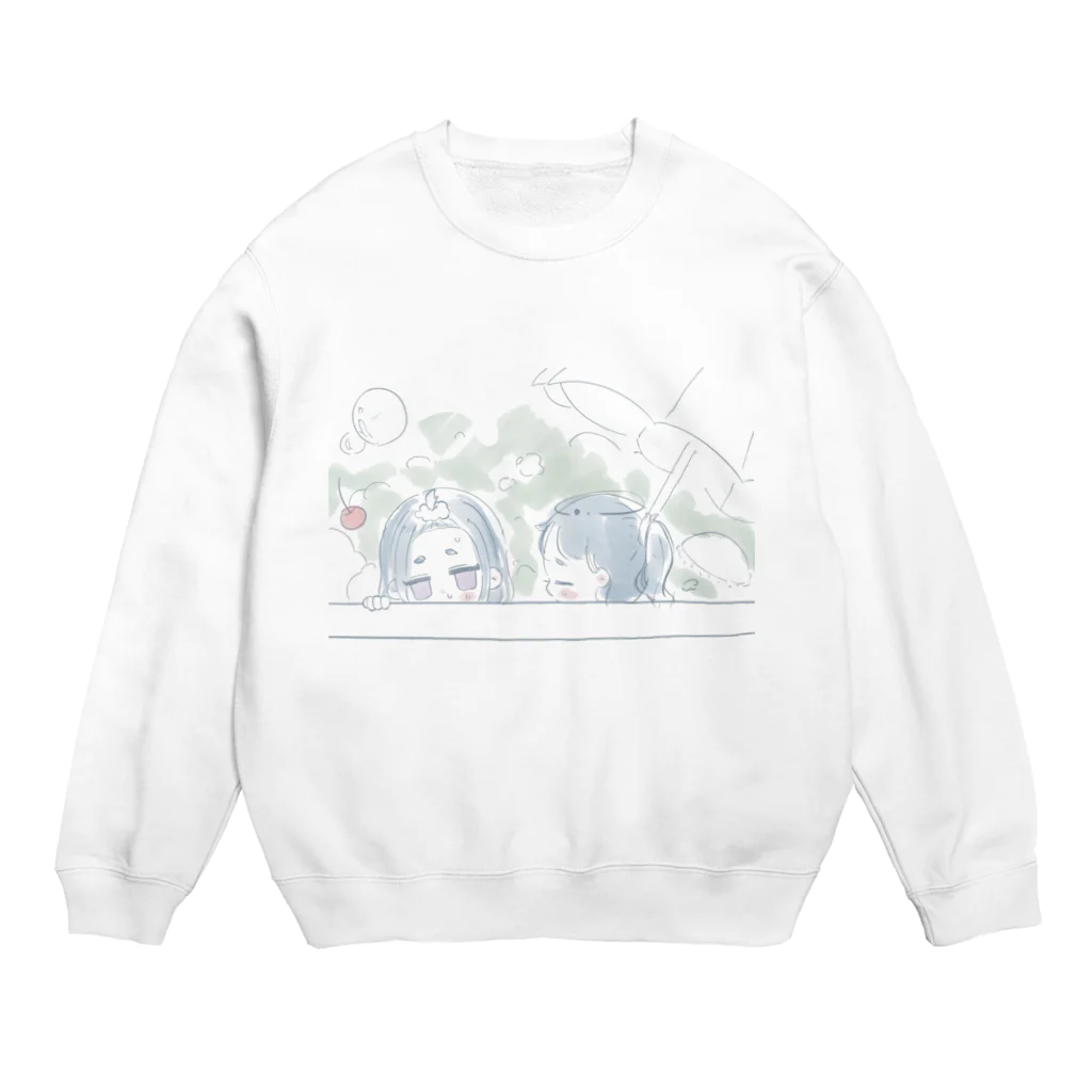 わんこのめろんそーだ Crew Neck Sweatshirt