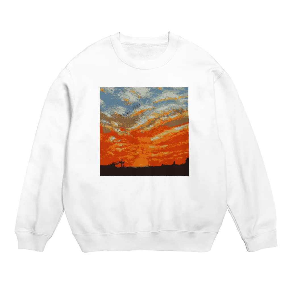 ざわこの夕焼け Crew Neck Sweatshirt