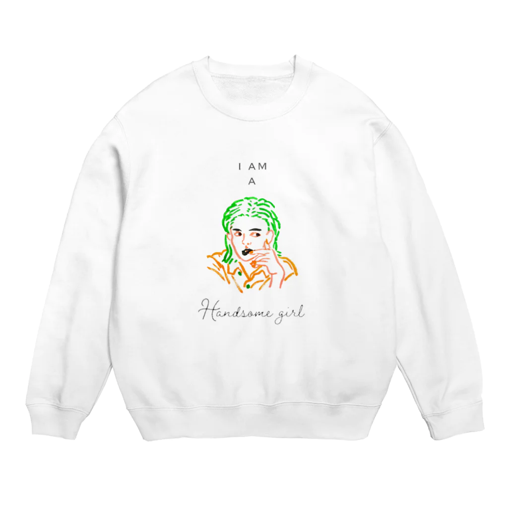 のぐちさきのハンサムガール Crew Neck Sweatshirt