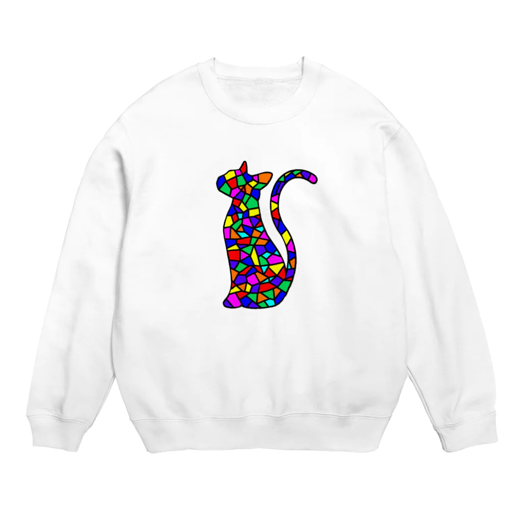 MizuriのStained Cat Crew Neck Sweatshirt