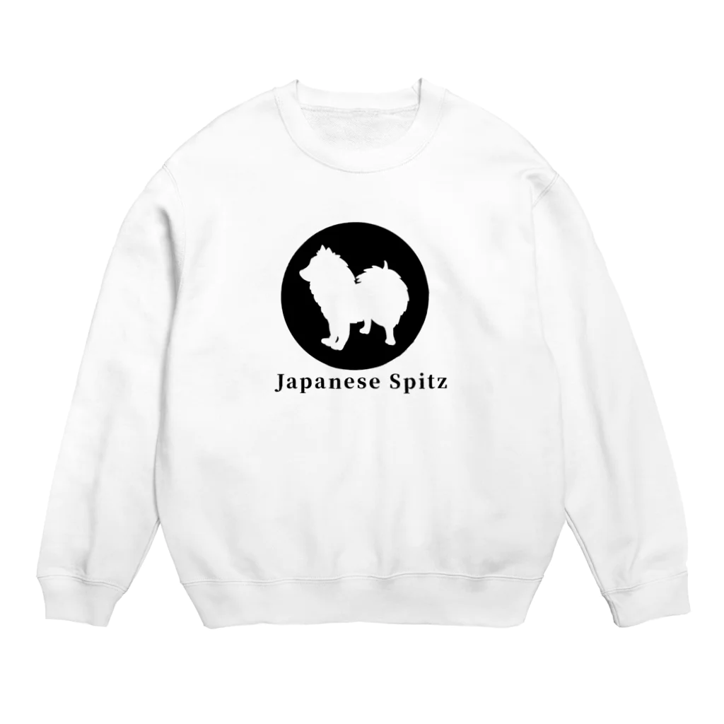 trill. 日本スピッツグッズのお店の【Shadow】Japanesespitz Crew Neck Sweatshirt