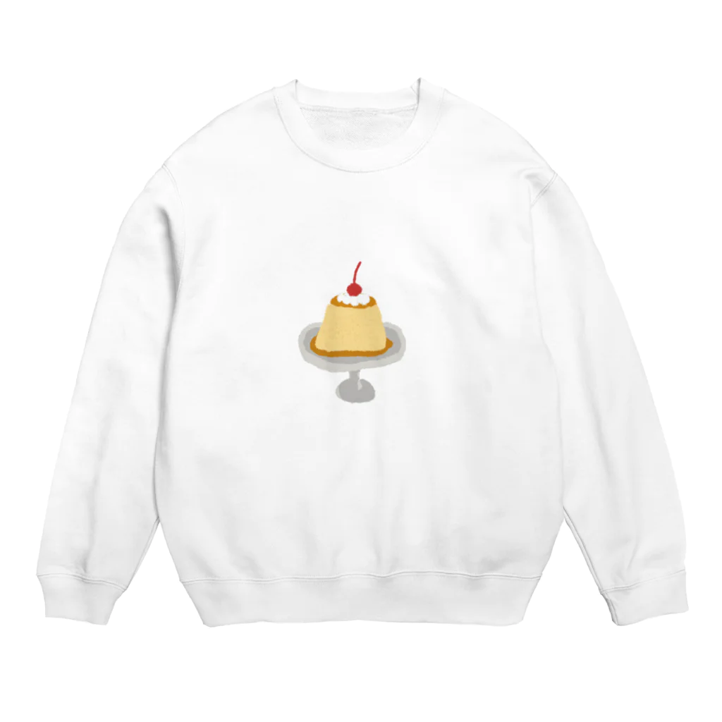 ゆるいイラストのみんな大好きプリン Crew Neck Sweatshirt