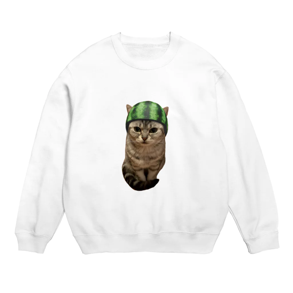 飼い猫のいろは スイカver. Crew Neck Sweatshirt