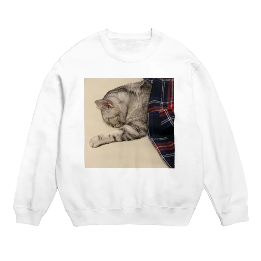 飼い猫のいろは 寝 Crew Neck Sweatshirt