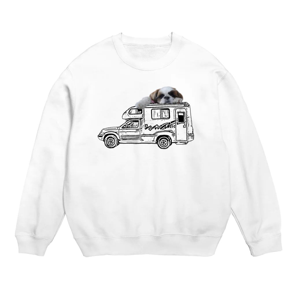 もにぐどのもっち、キャンピングカーでおでかけするけろ Crew Neck Sweatshirt