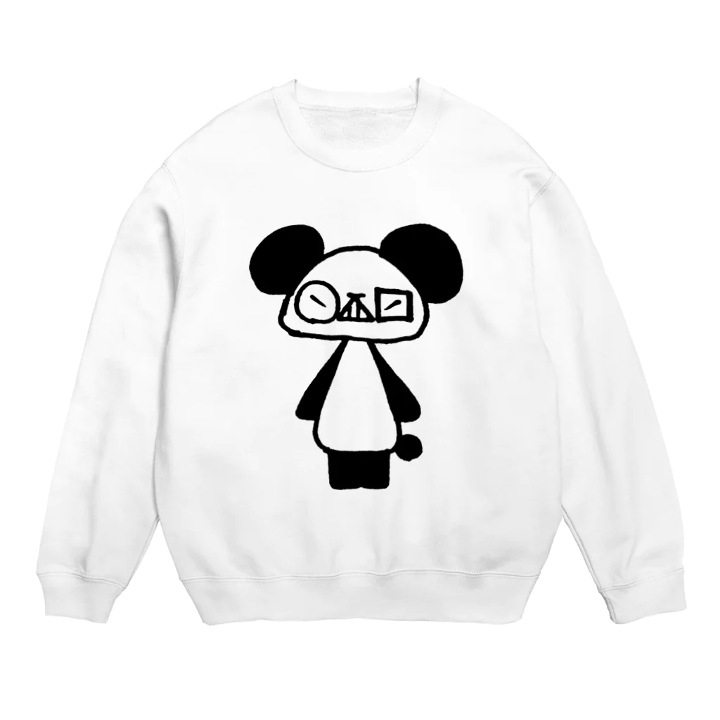 深夜サイクルのえいごぱんだ Crew Neck Sweatshirt