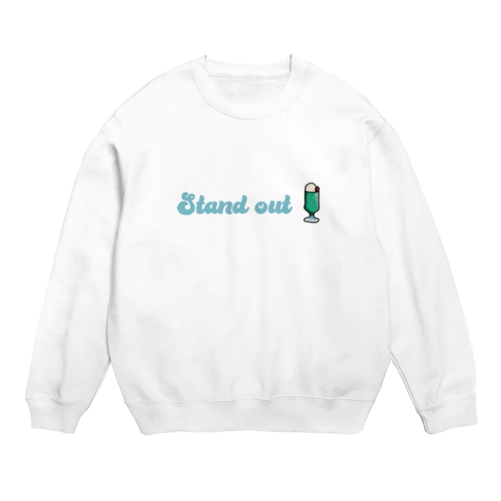 アトリエのレトロフォント(クリームソーダ) Crew Neck Sweatshirt