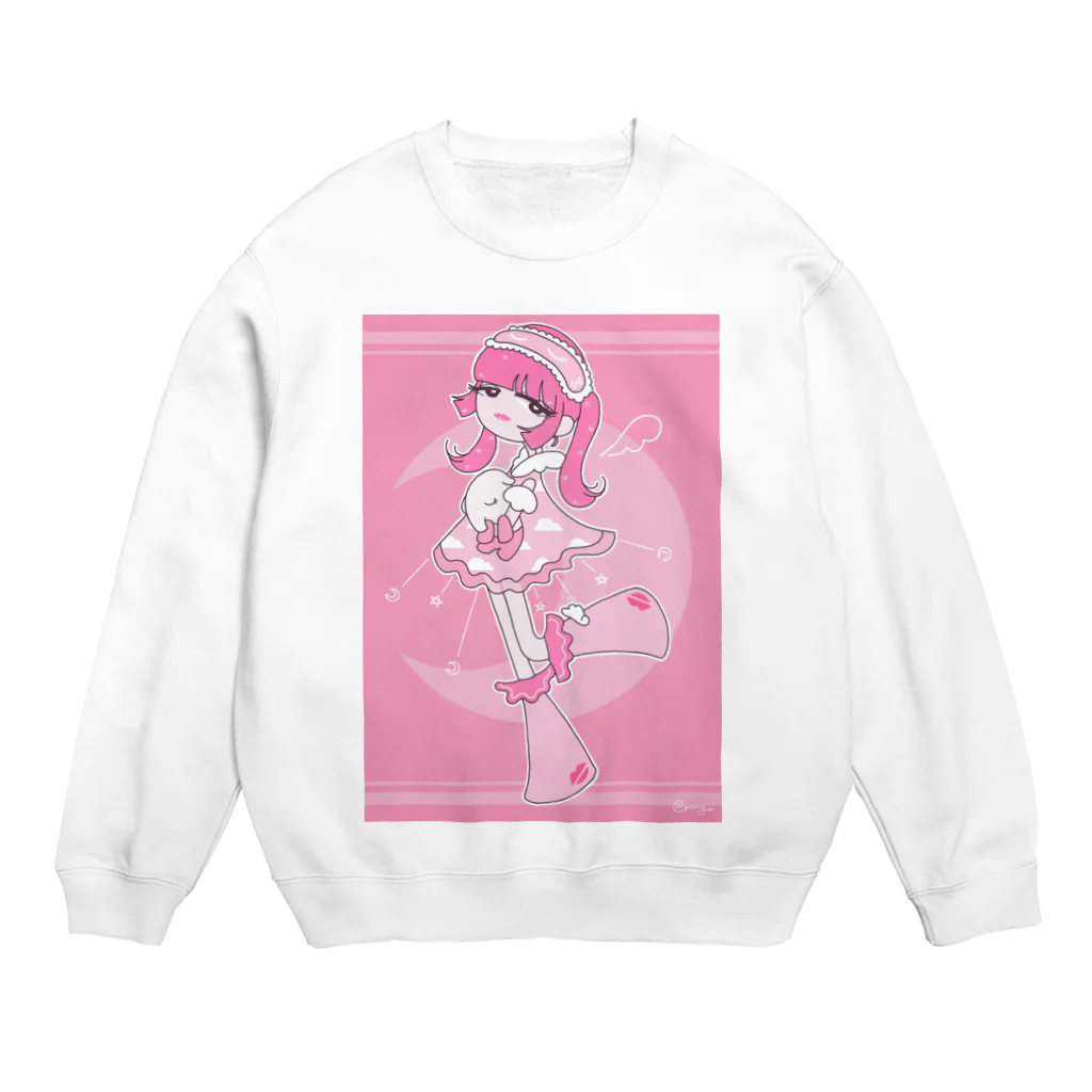 Atto_mmyのユメみるオトメちゃん Crew Neck Sweatshirt