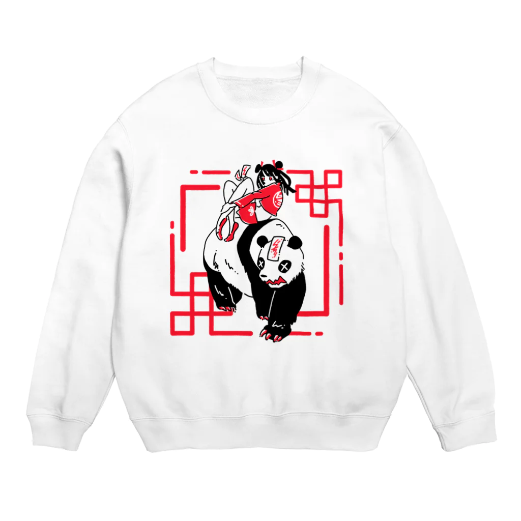 octpaco_きまぐれ商店のキョンシーパンダ Crew Neck Sweatshirt