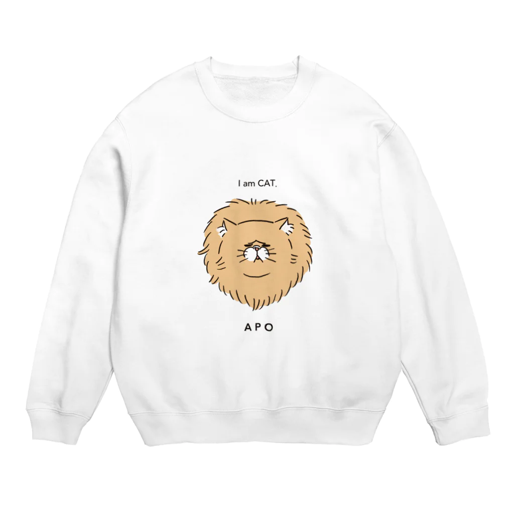 apo_0213の猫のAPOちゃん Crew Neck Sweatshirt