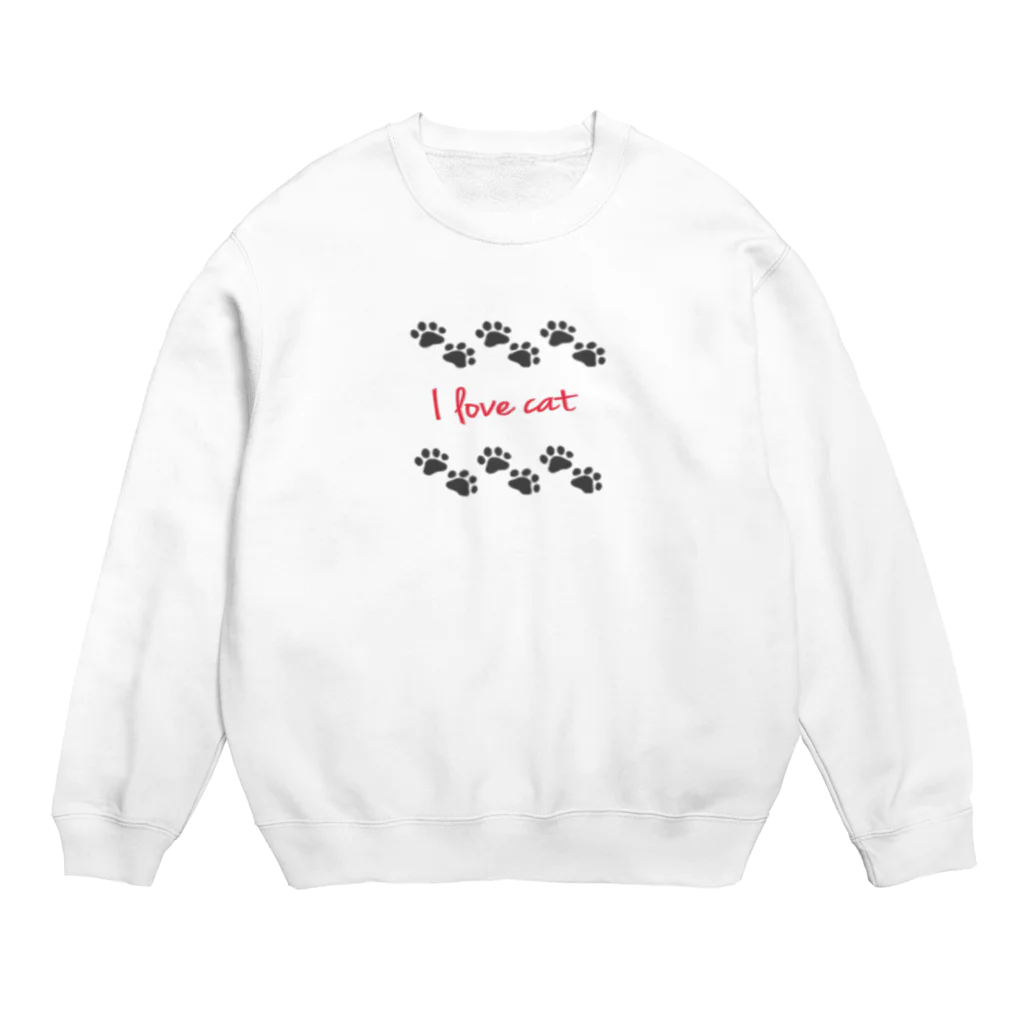 chamannuの猫 Crew Neck Sweatshirt