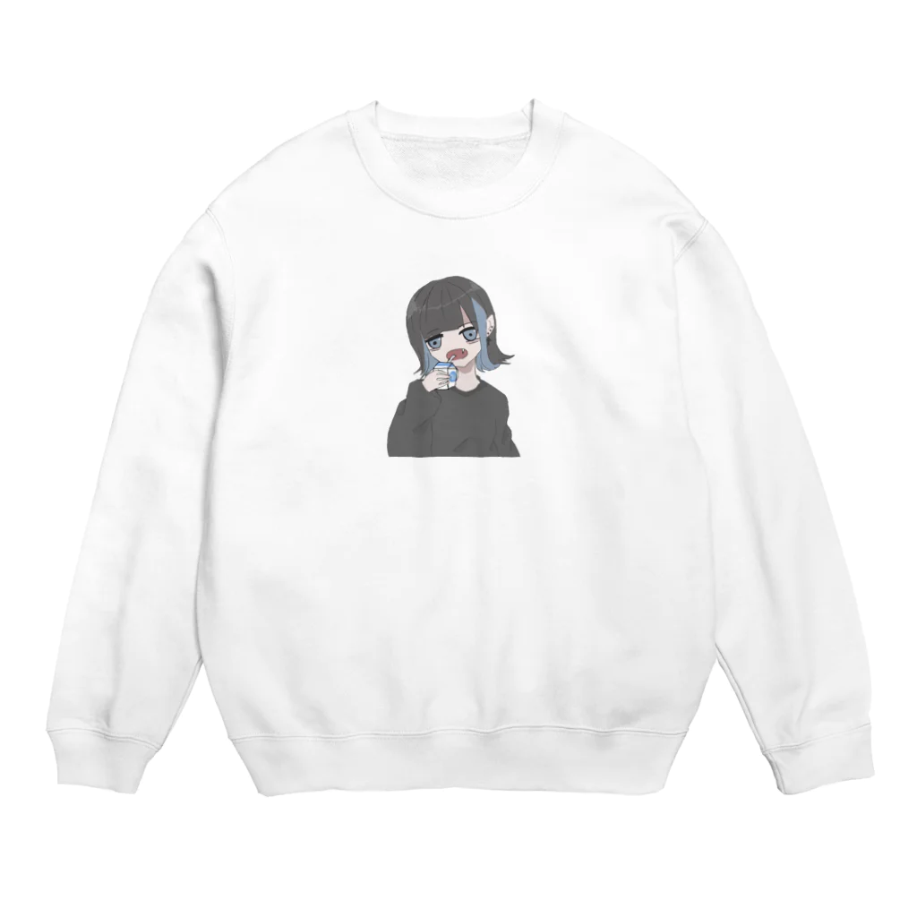 みーぽーのピアス3連インナーピアスエモい女の子ちゃん Crew Neck Sweatshirt