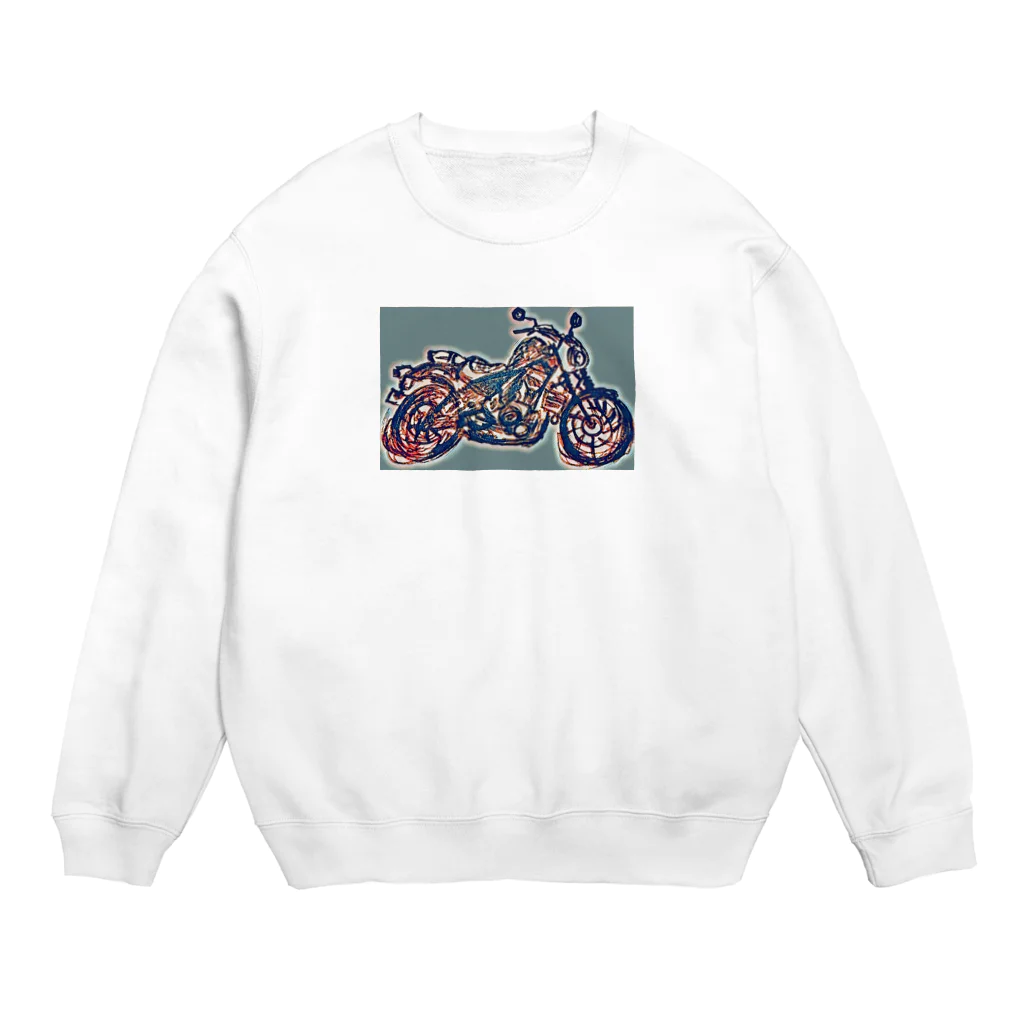 Amoliy のバイク乗り Crew Neck Sweatshirt