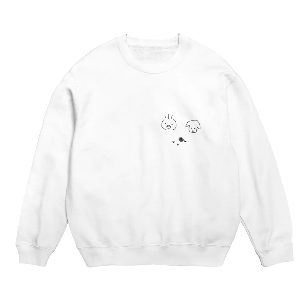 あひるちゃんのあひる×いぬ　テニス　ポイント Crew Neck Sweatshirt