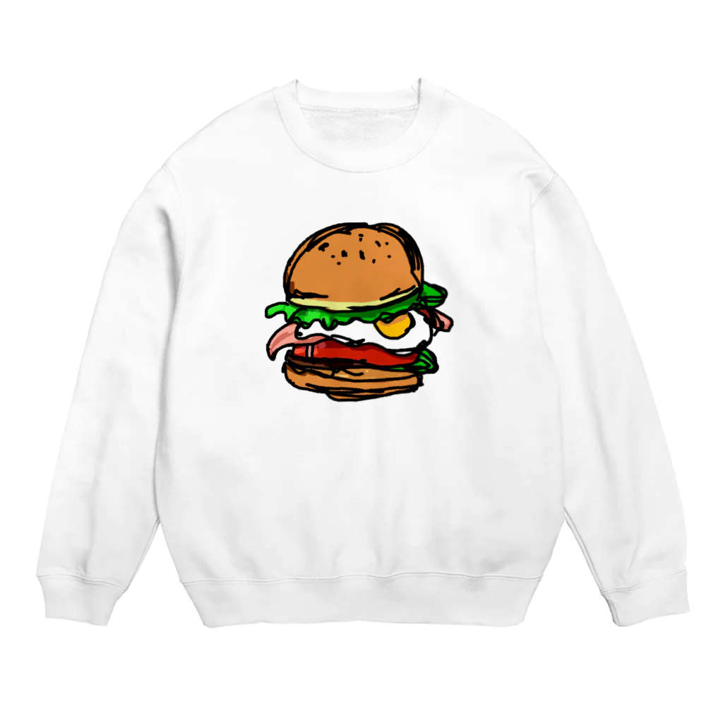 moguのハンバーガー Crew Neck Sweatshirt