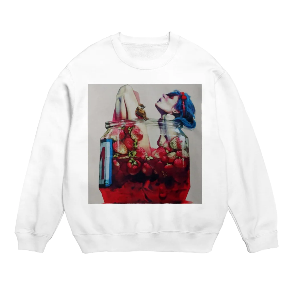 DESONEのいちごジャム浴する女。 Crew Neck Sweatshirt