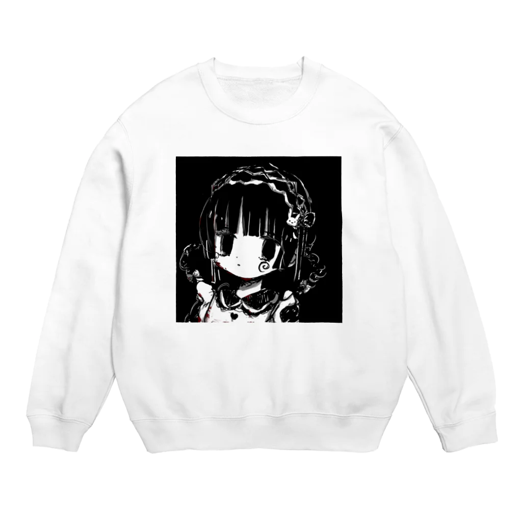 塩林檎のチめいどさんの遺影 Crew Neck Sweatshirt