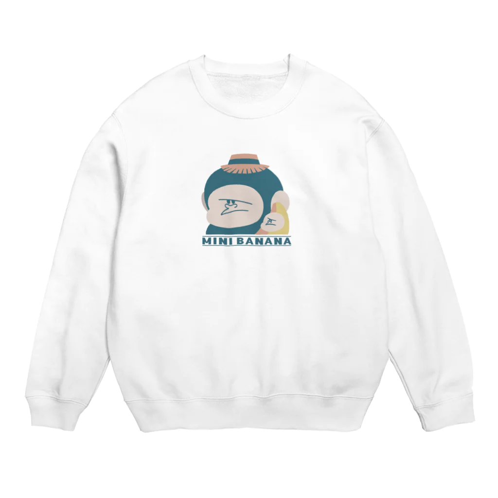 MINI BANANA ゴリラの親子のMINI BANANA ゴリラ親子 Crew Neck Sweatshirt