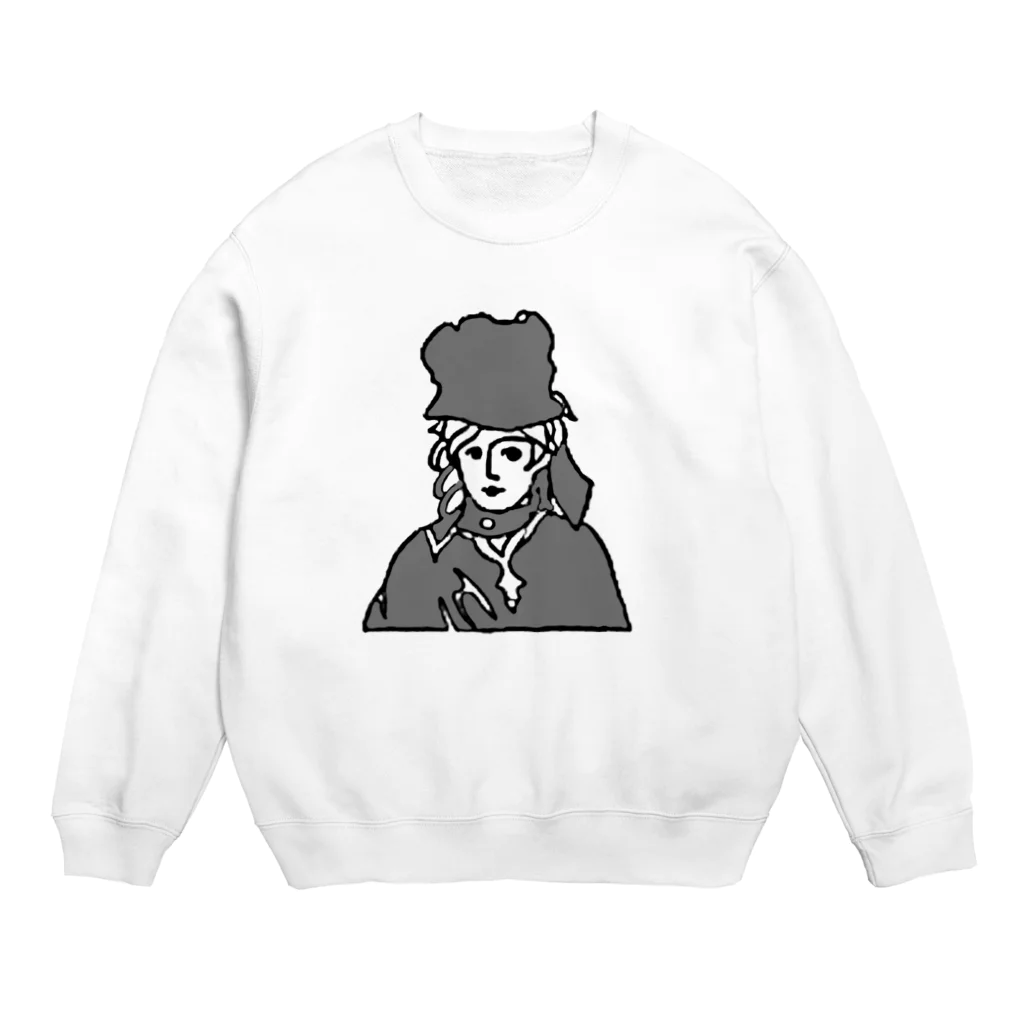 yotasoのすみれの花束をつけたベルト・モリゾ Crew Neck Sweatshirt