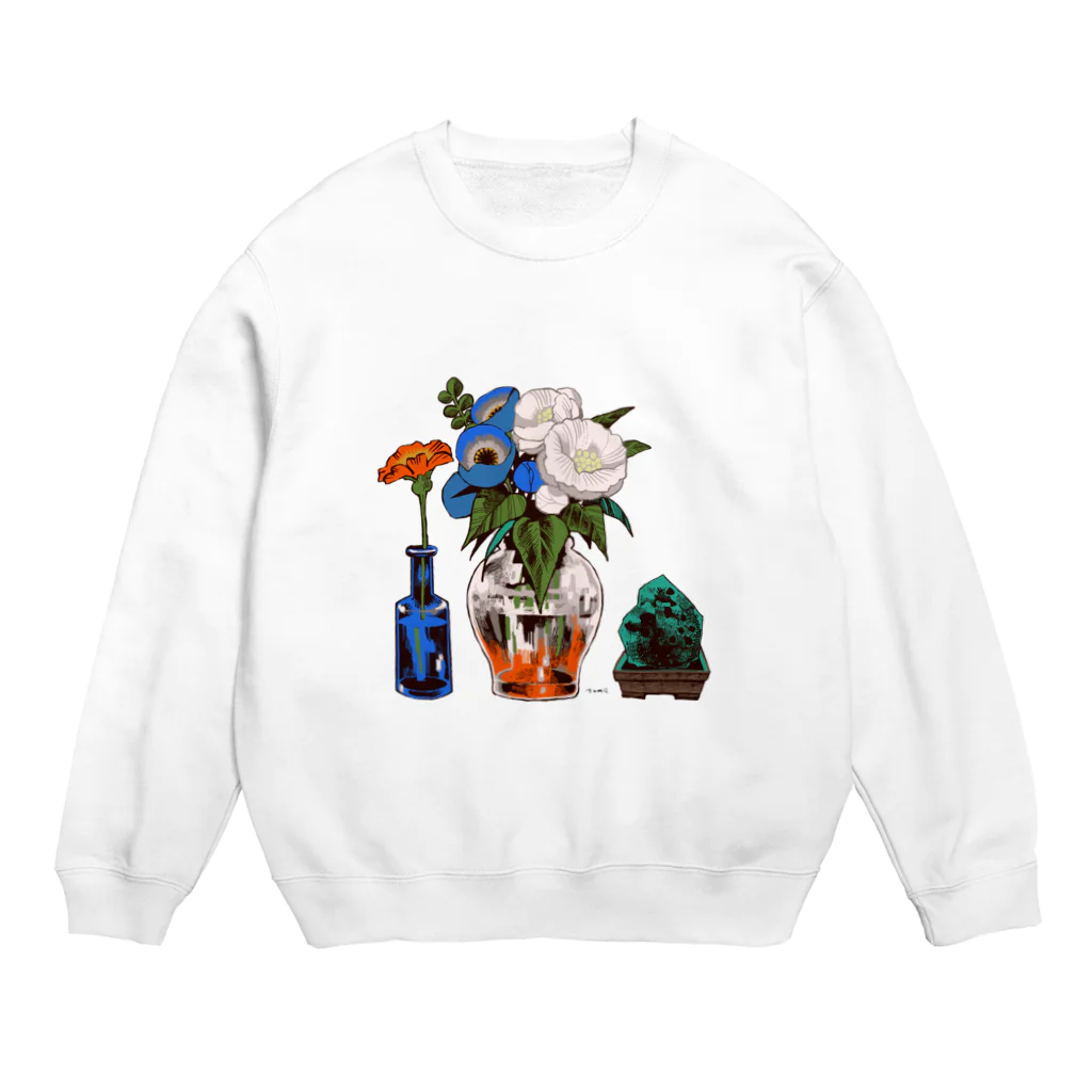 tomidoronの生花を見守る石 Crew Neck Sweatshirt