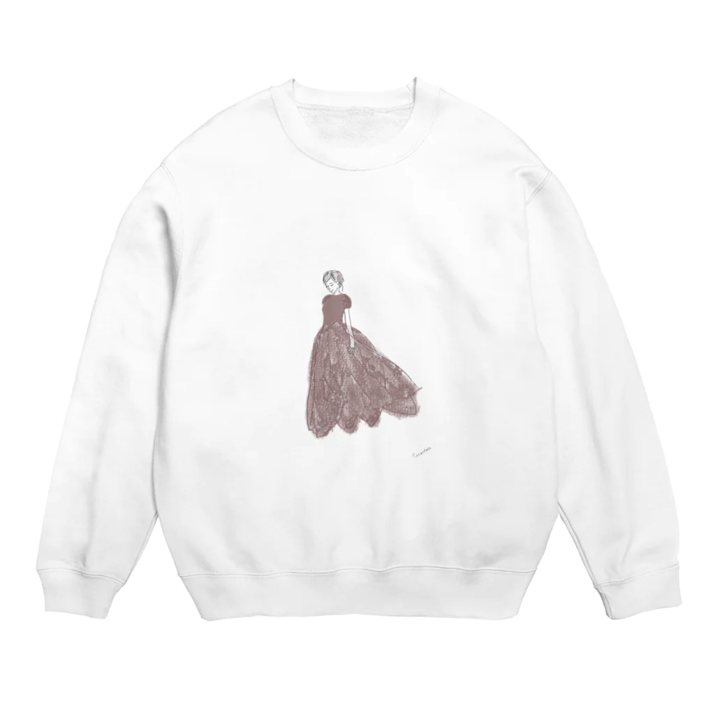 rilybiiのtulip lace dress Crew Neck Sweatshirt