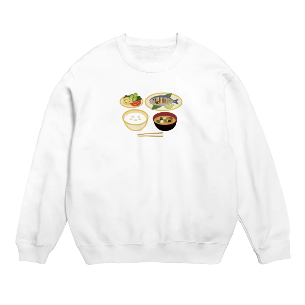 れもんの定食パーカー Crew Neck Sweatshirt