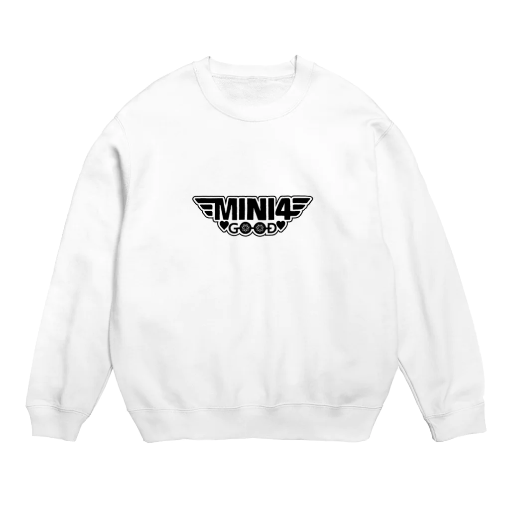 mini4goodのmini4goodロゴブラック Crew Neck Sweatshirt