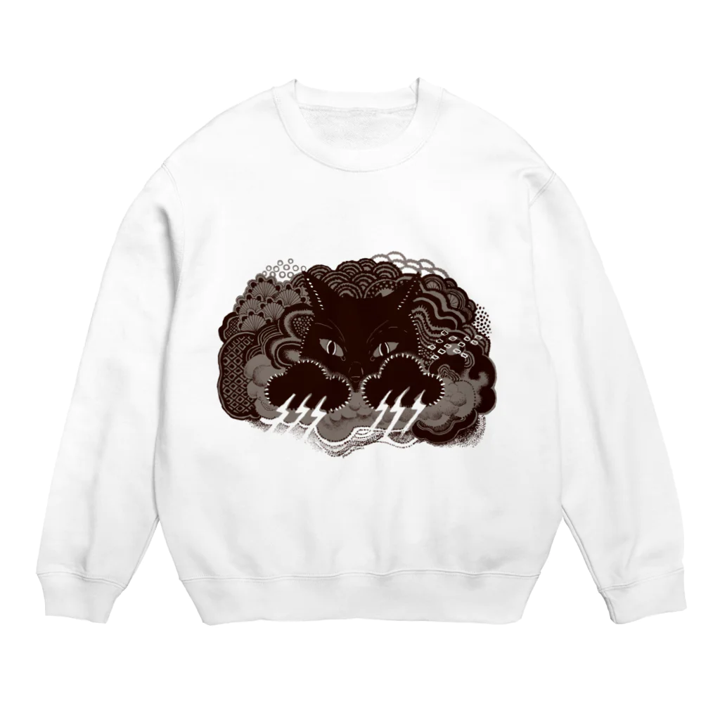 tomidoronの爪が稲妻　灰色 Crew Neck Sweatshirt