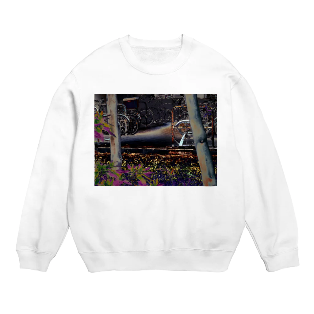 Kayaba_Yoshihikoの高校時代使ってた駐輪場 Crew Neck Sweatshirt