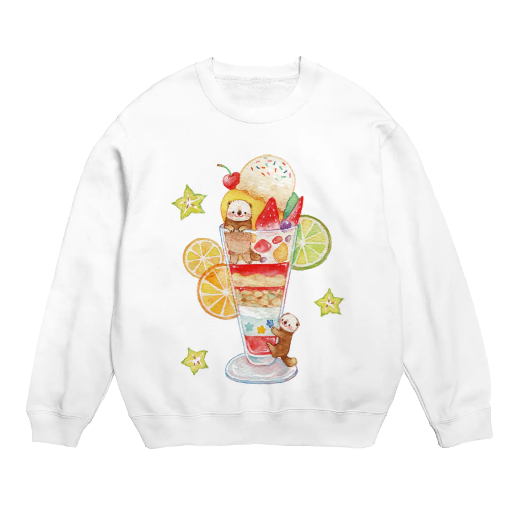 だてちゃんのラッコとパフェ Crew Neck Sweatshirt