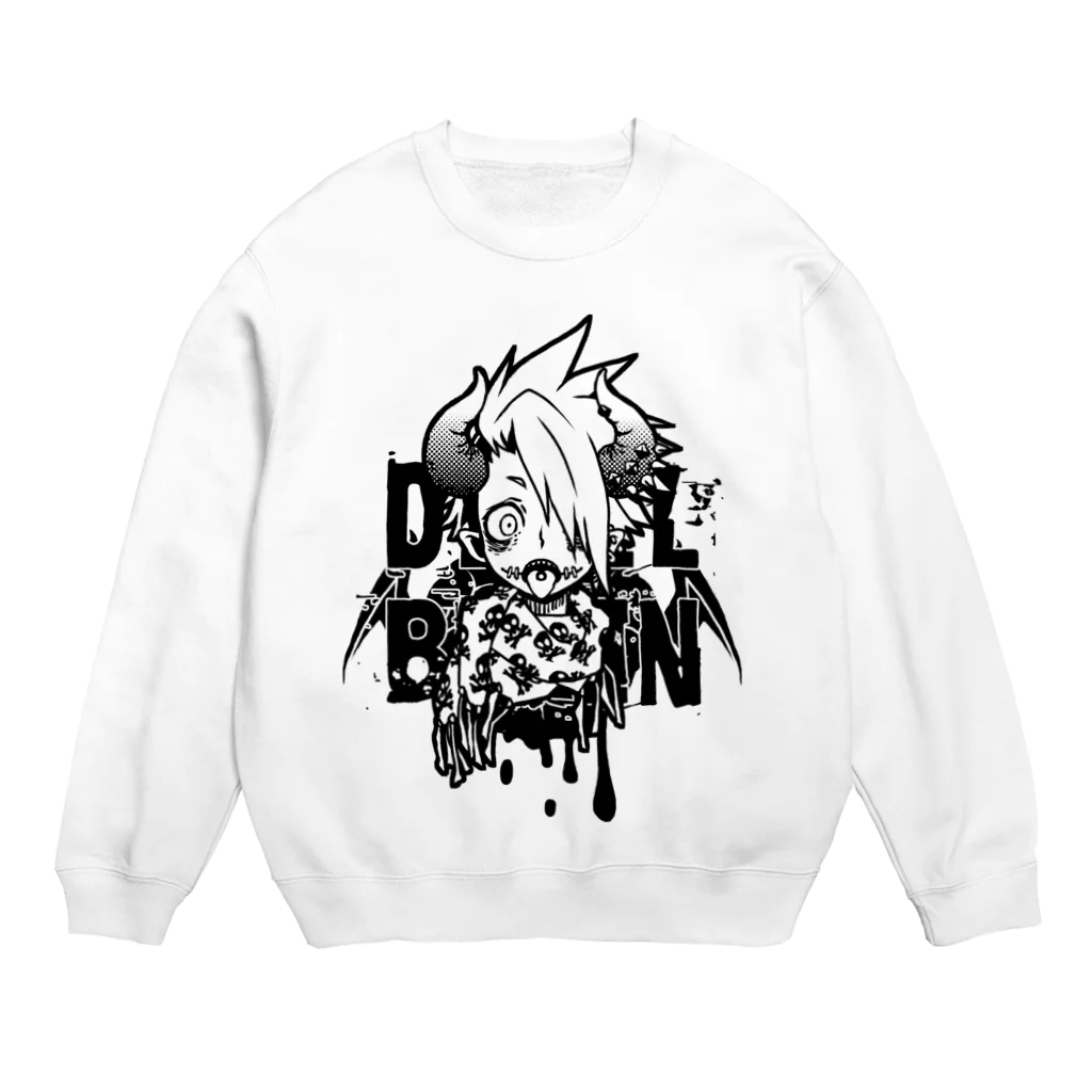 デヴィルブレイン通販部SUZURI店のDEVILBRAIN Crew Neck Sweatshirt