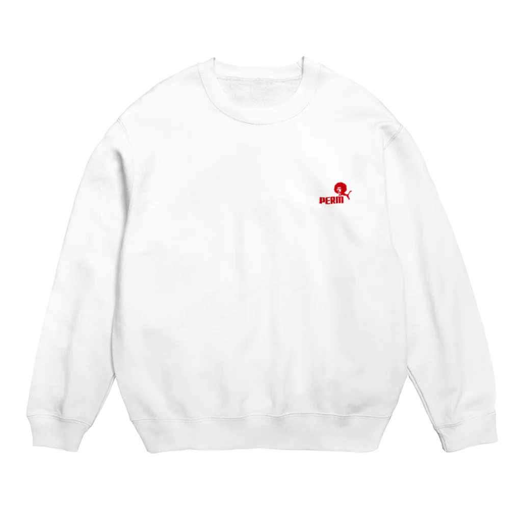 グラフィンのパーマ PERM 赤胸ロゴ Crew Neck Sweatshirt