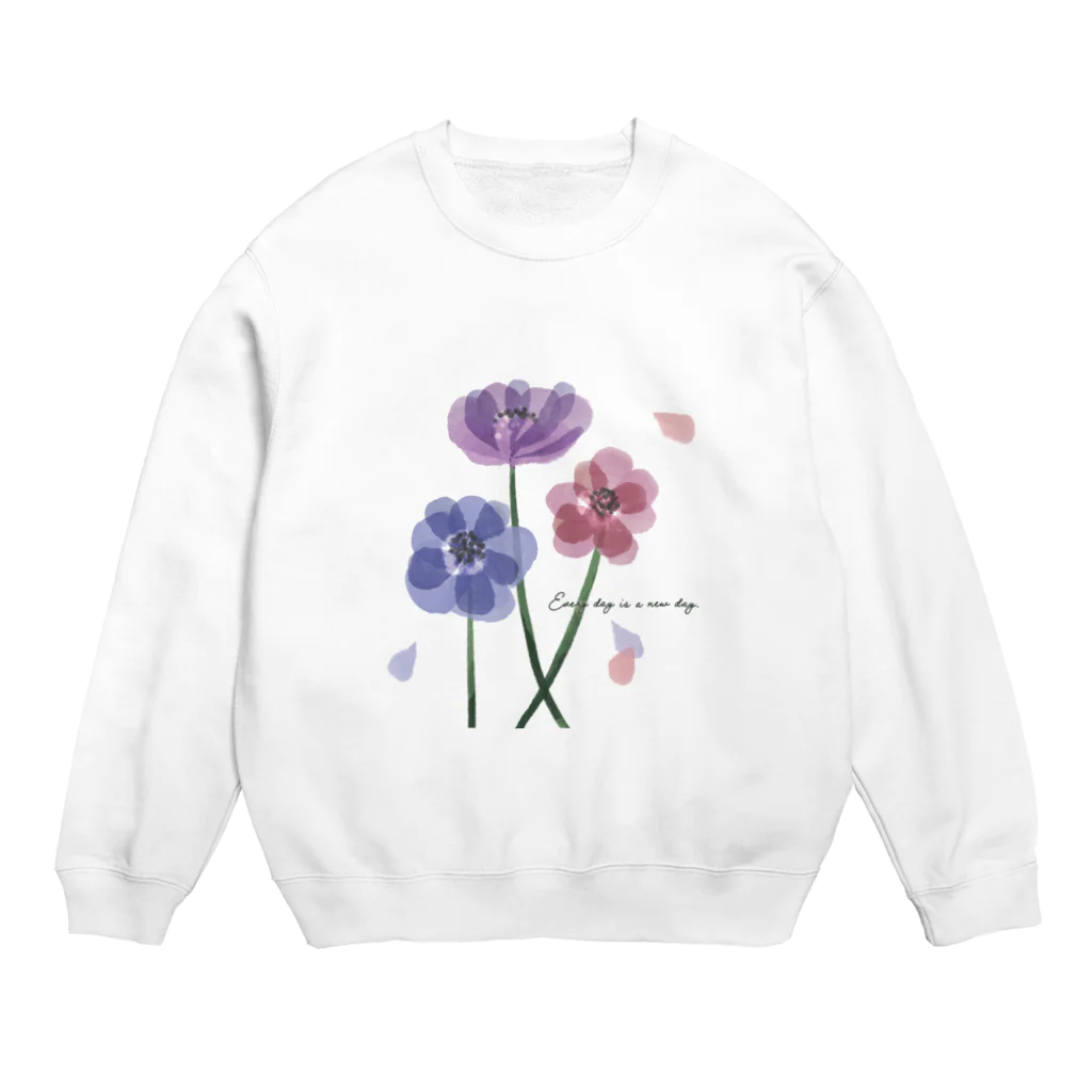 akitonの春をまとう・anemone Crew Neck Sweatshirt