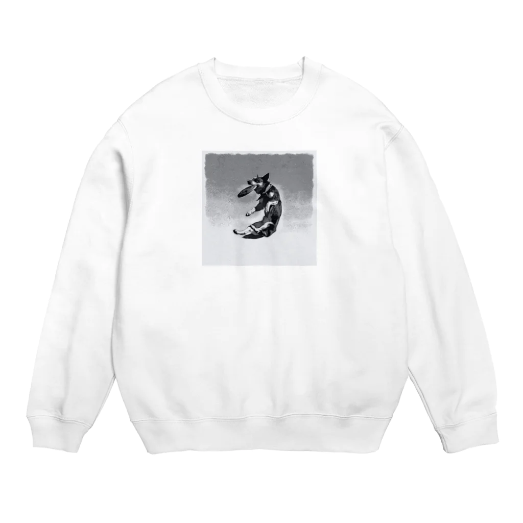 野鳥と犬の竃蔵屋(かまくらや)のディスクドッグ。犬。Disc dog。 Crew Neck Sweatshirt