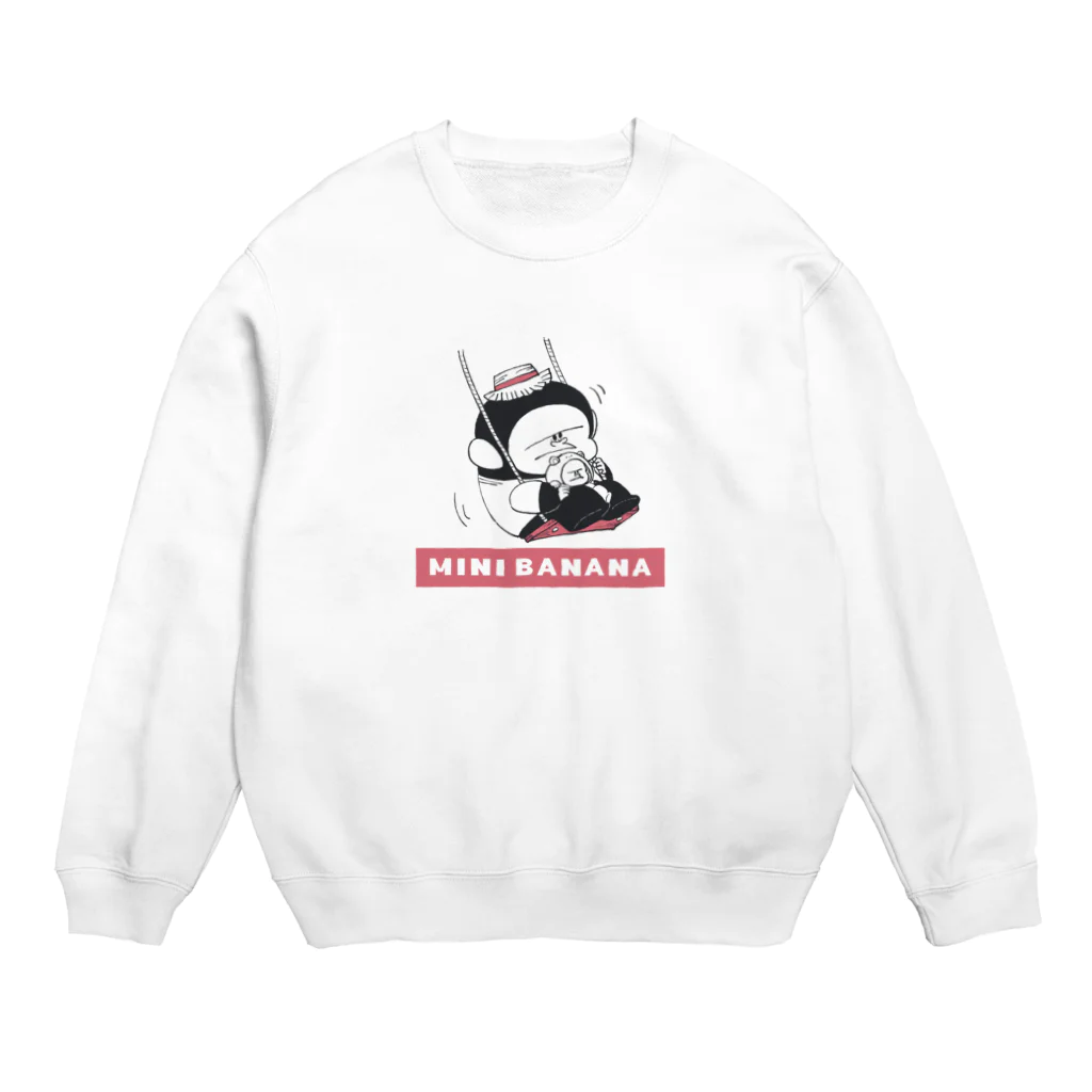 MINI BANANA ゴリラの親子のMINI BANANA ブランコ Crew Neck Sweatshirt