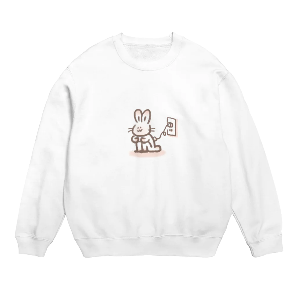 t.moeのいまは充電ちゅう Crew Neck Sweatshirt