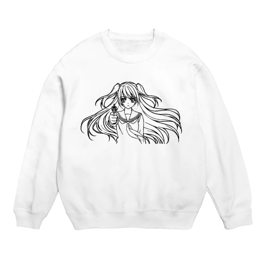 オペラの女子高生とリボルバー Crew Neck Sweatshirt