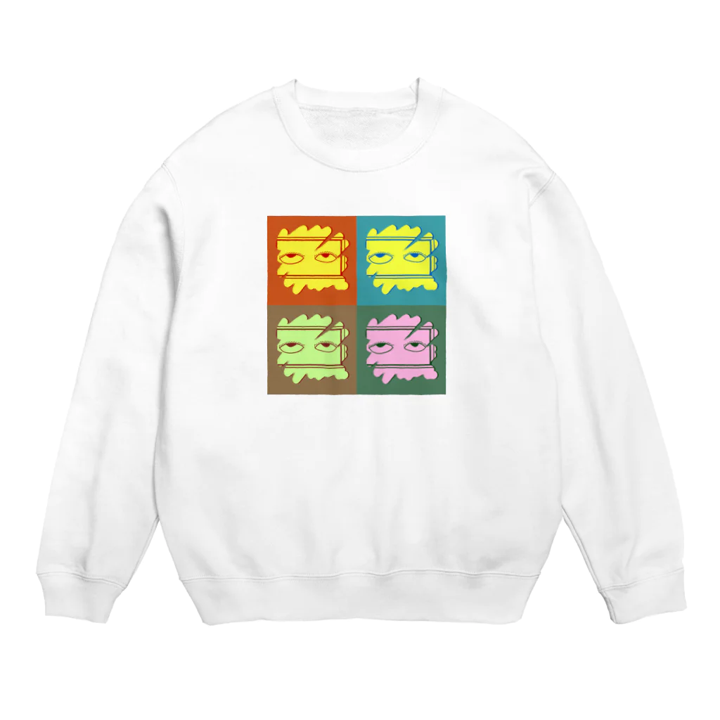 UTKの独特　おしゃれ　目　カラフル　かわいい　シンプル　オリジナル Crew Neck Sweatshirt