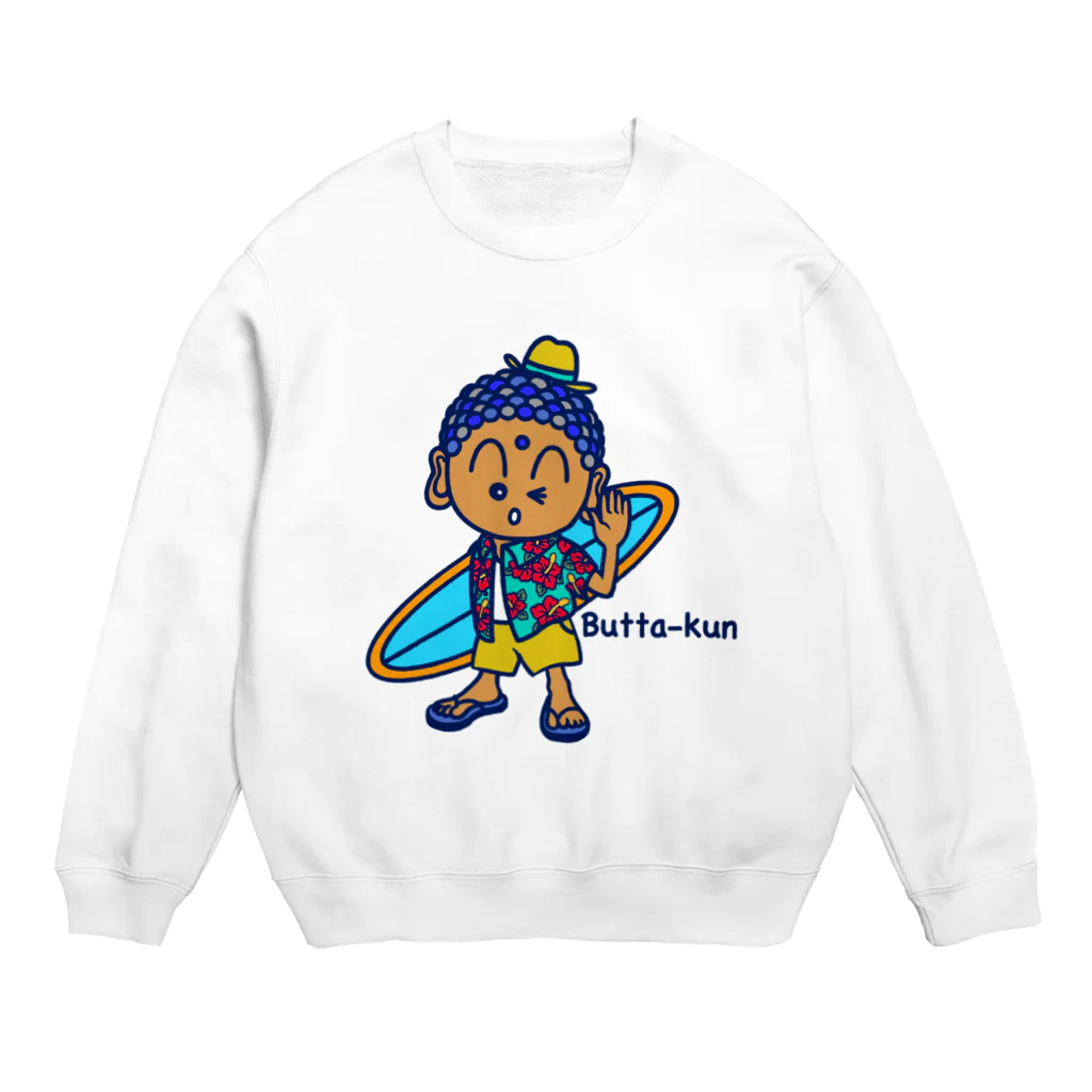 鎌倉のご当地キャラぶったくんのbeach style Butta-kun Crew Neck Sweatshirt