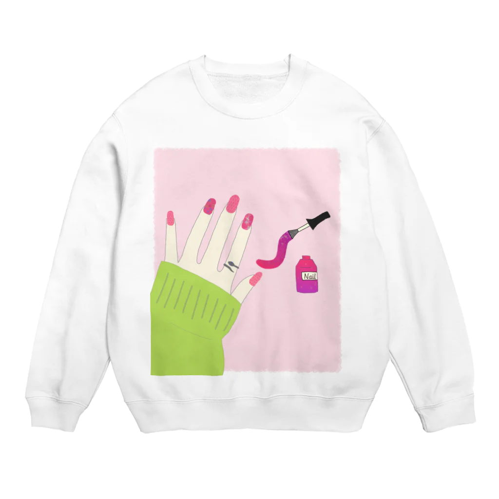 まきこのヘビ鱗ネイル Crew Neck Sweatshirt