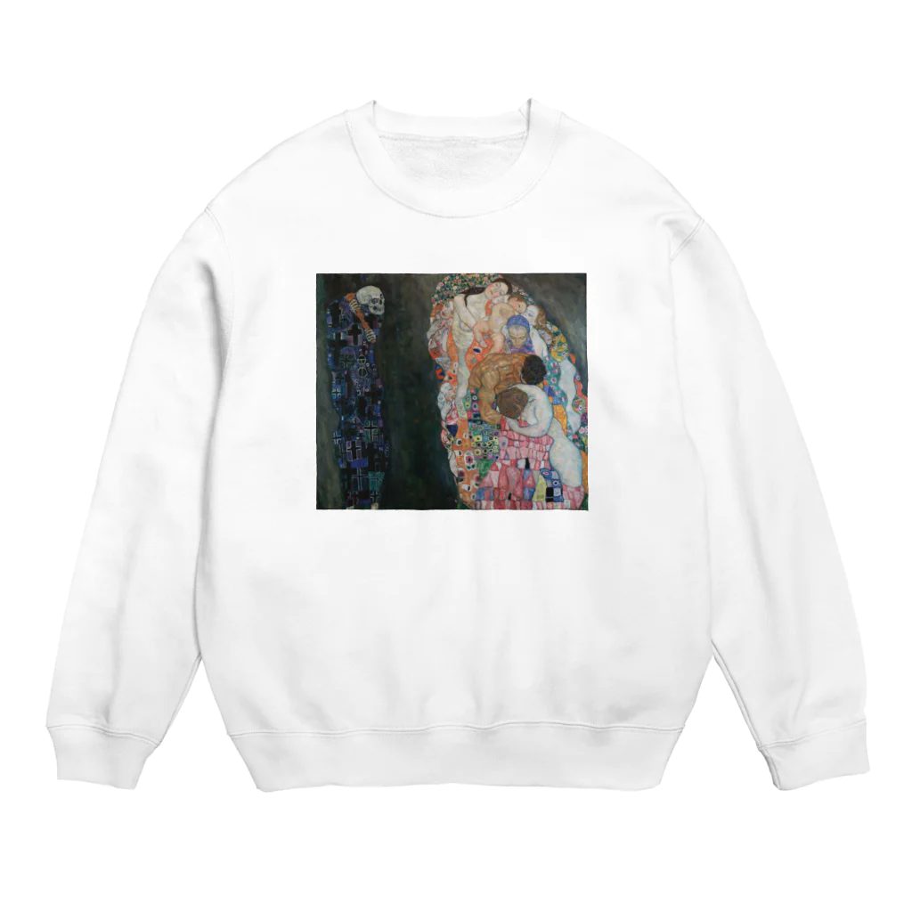 art-standard（アートスタンダード）の グスタフ・クリムト（Gustav Klimt） / 『死と生』（1915年） Crew Neck Sweatshirt