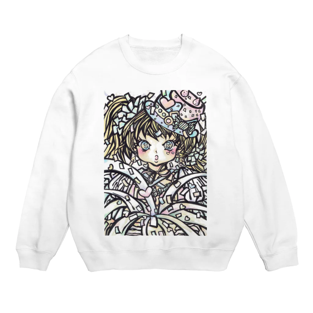 yukamimiの箱の中身は希望がいっぱい！ Crew Neck Sweatshirt