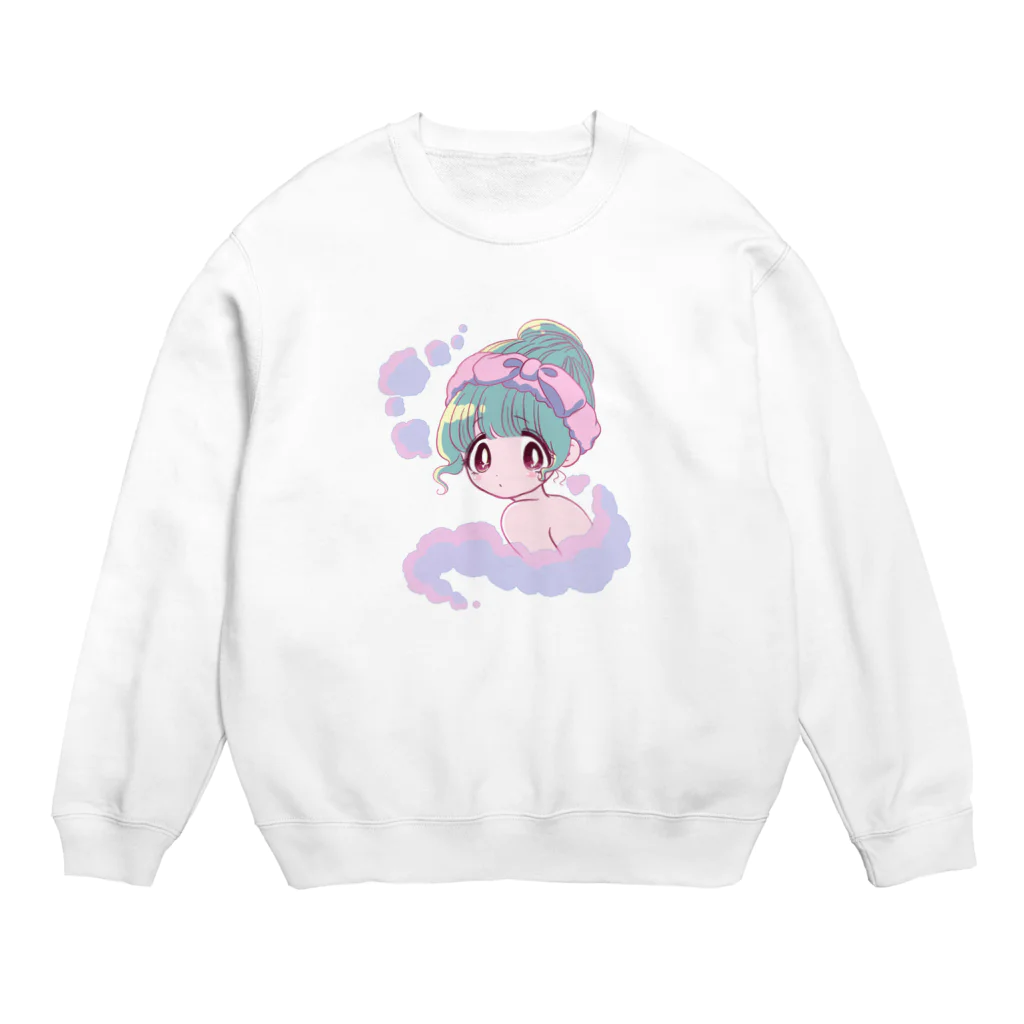 微々子(Viviko)の泡風呂女子 Crew Neck Sweatshirt