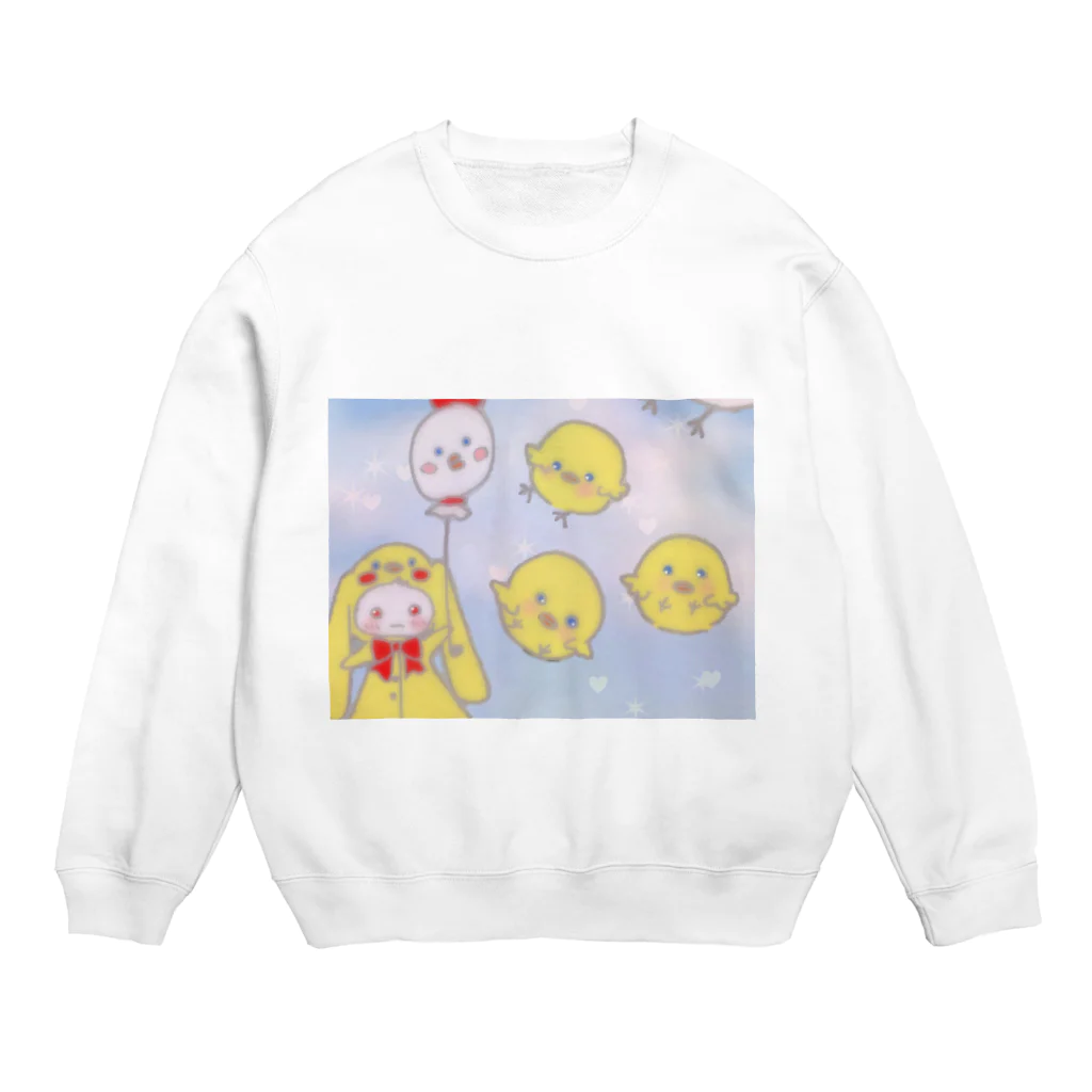 しろうさぎの2017 あけおめ Crew Neck Sweatshirt