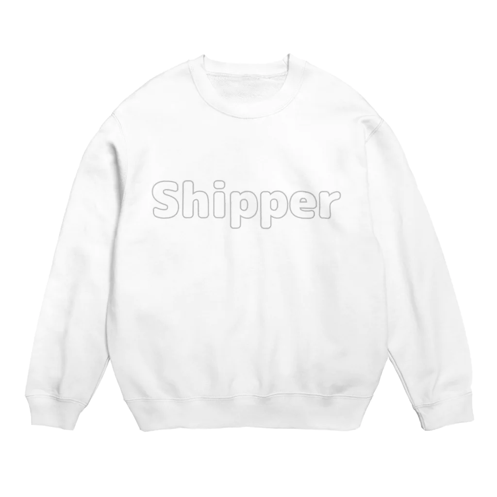 御野小窓のShipperロゴ淡灰 Crew Neck Sweatshirt