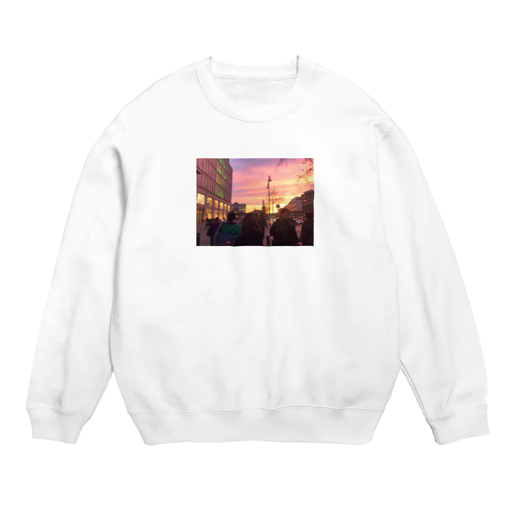 うほうほのベルリンの夕焼け Crew Neck Sweatshirt