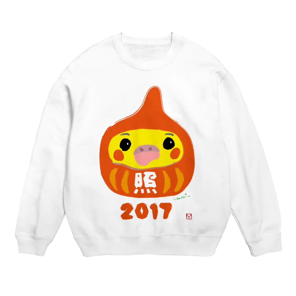 loveclonesの福だるま型 オカメインコ ノーマル Crew Neck Sweatshirt