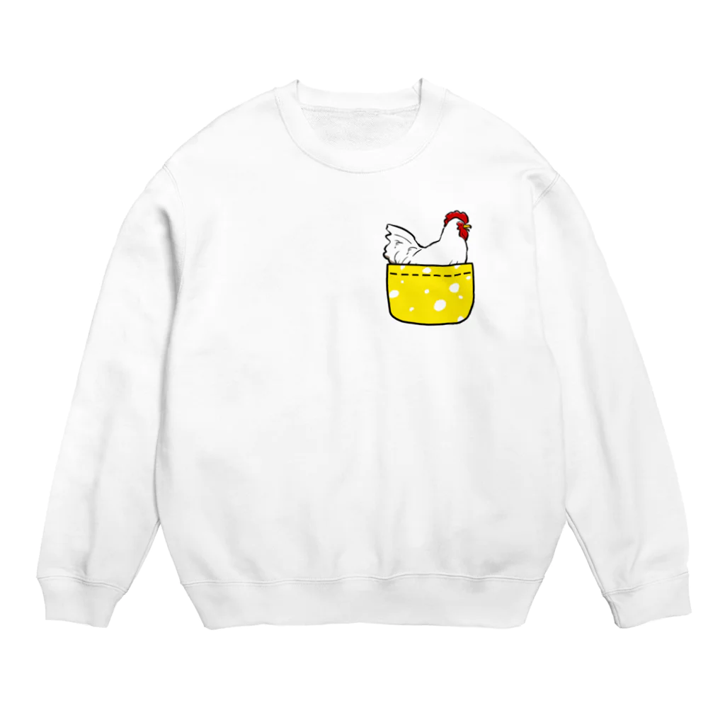 オカヤマのポケットにニワトリを飼うグッズ Crew Neck Sweatshirt