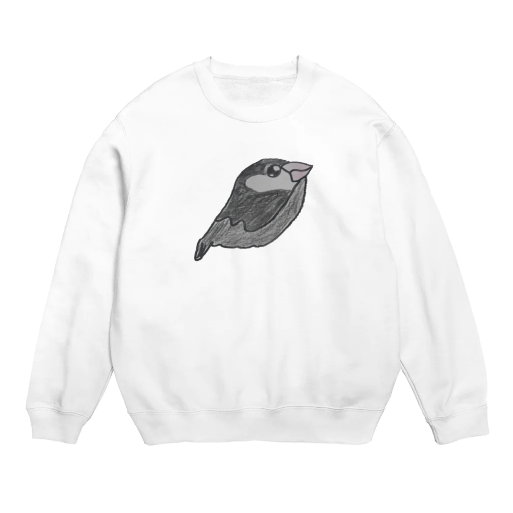 tomo0530tomo0803の文鳥のめるめ～る Crew Neck Sweatshirt