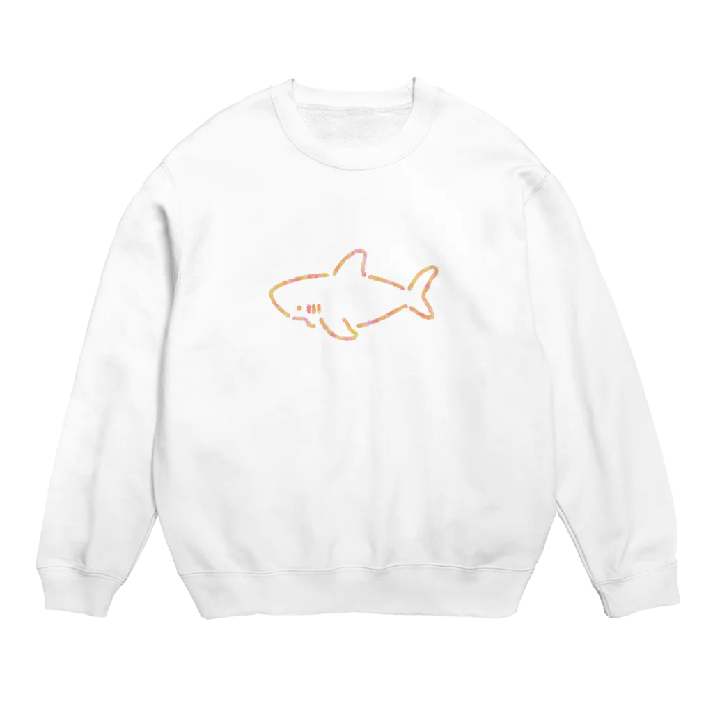 サメ わりとおもいのわりとシンプルなサメ2021ピンク系Ver. Crew Neck Sweatshirt